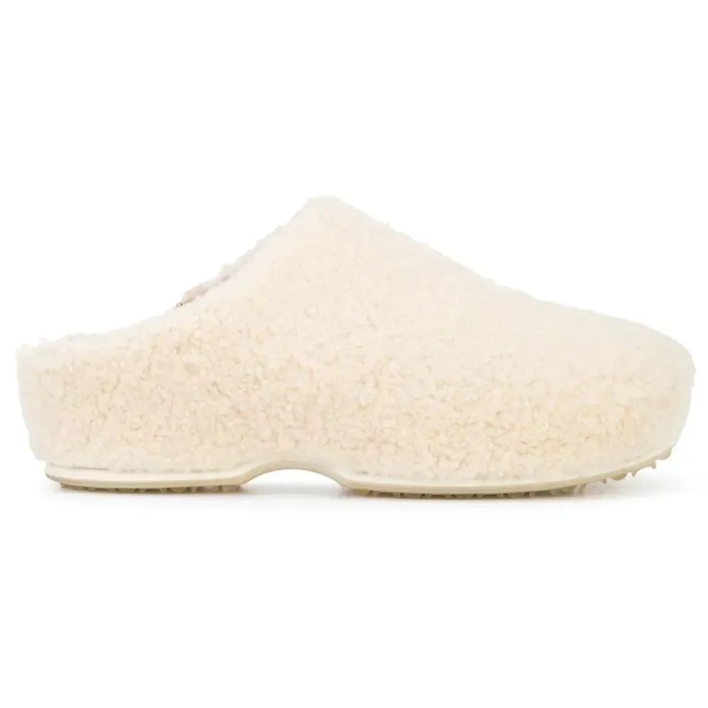 Nearly NEW Rosetta Getty shearling mules, cream Sz 38, $550